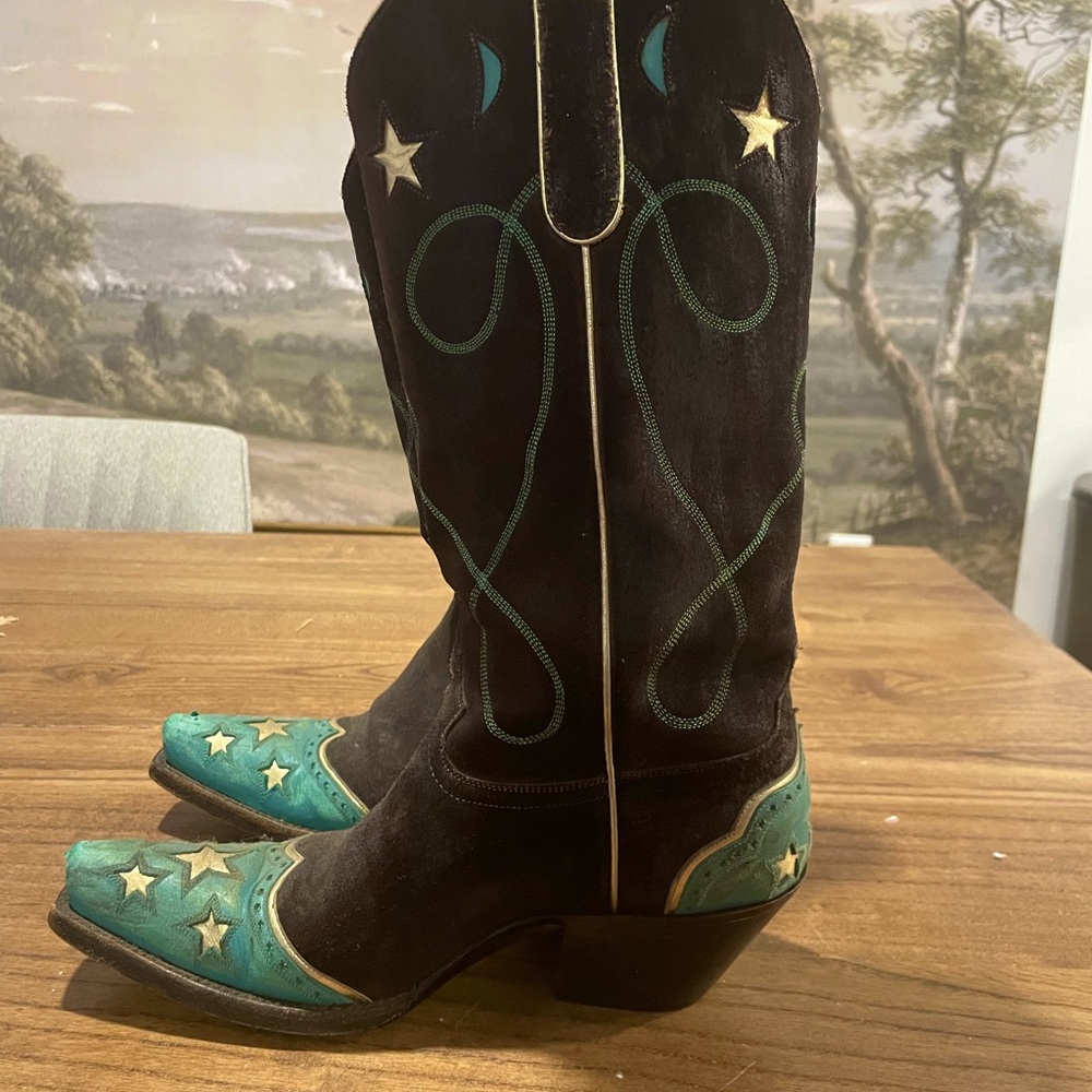 Stunning and Rare Liberty Boots, Starry Night!